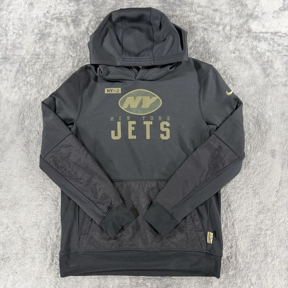 Nike New York Jets On Field Salute to Service Fleece Dri-fit Hoodie XL NFL